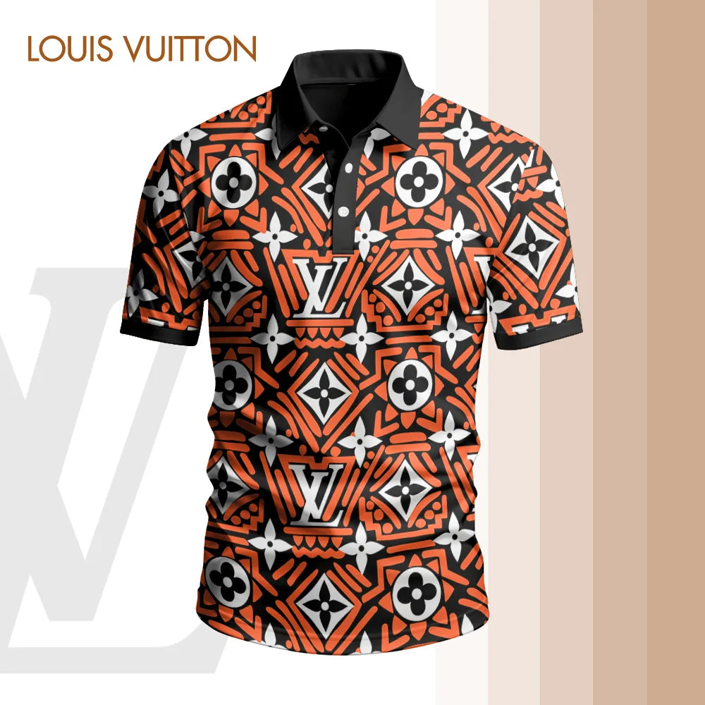 High Quality Printed Men's Polo-shirt-lx-pllv2025023